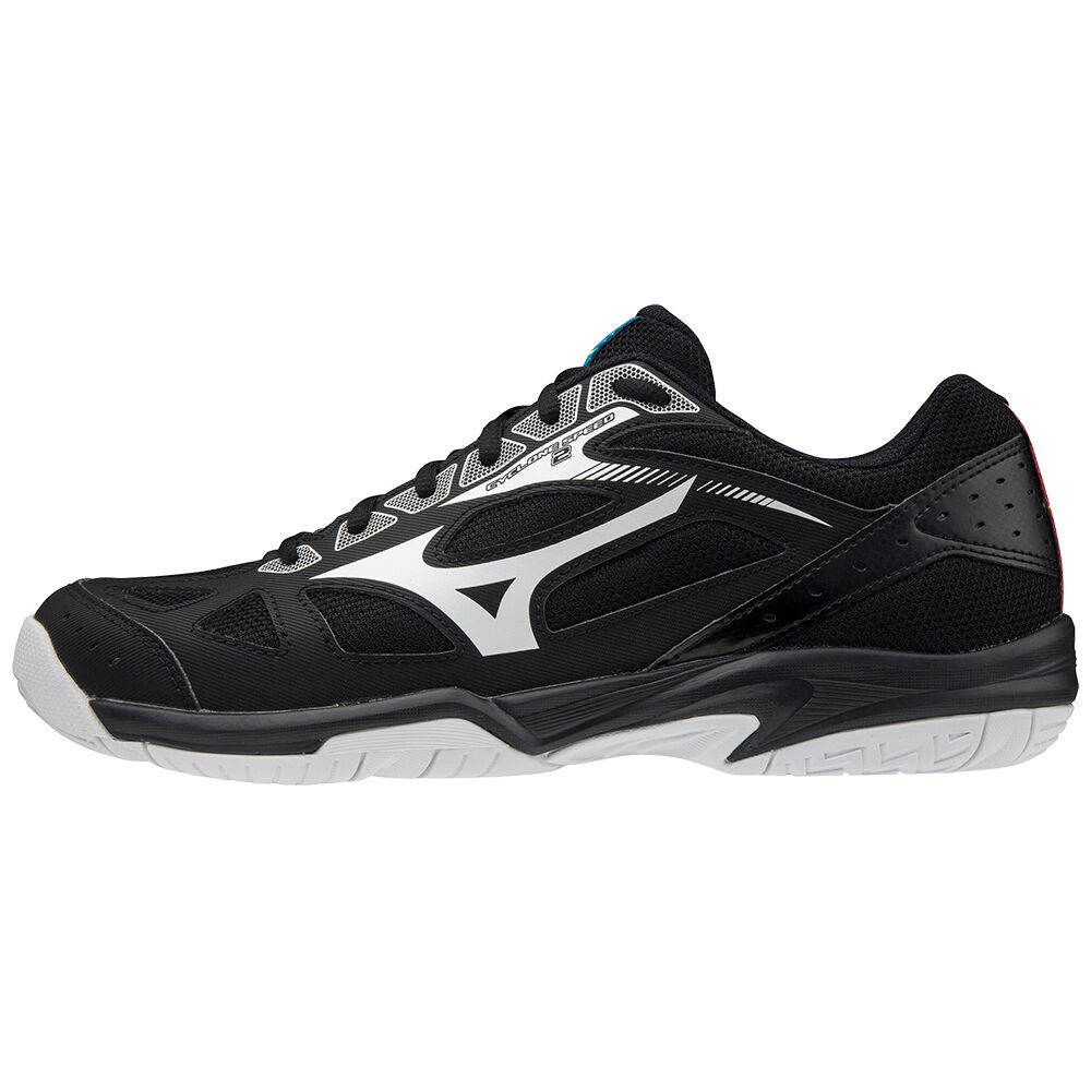 Mizuno Cyclone Speed 2 Férfi Röplabda Cipő Fekete/Fehér/Kék XFD189506